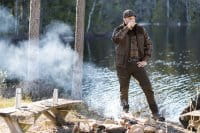 Pinewood Abisko Weste Suede Brown Anwendung 3