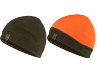 Seeland Reversible Fleecem&uuml;tze Pine green / Hi-Vis orange