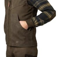 H&auml;rkila Pro Hunter Lederweste Willow green Detail 2