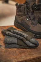 Seeland Field Thermo Socken - 2Pack Pine Green Melange/Grey Melange