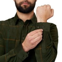 H&auml;rkila Kaldfjord Hemd Willow Green check Detail 1