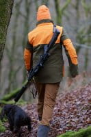 Blaser Striker WP Hose Herren brau Outfit hinten getragen