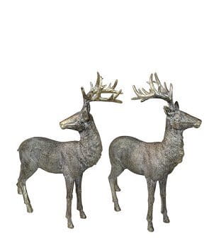 Kaheku Albion Hirsch Figur antik gold 2 sortiert 43 cm