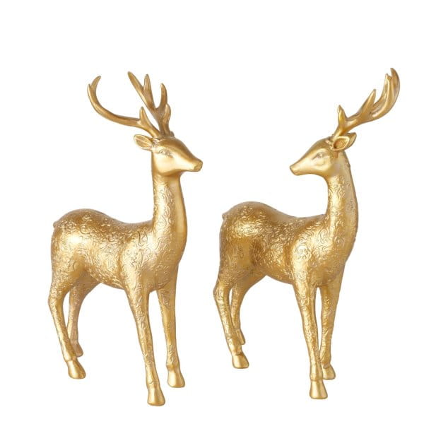 LivingActive Dekofigur Pete Hirsch, 21,5 cm, Gold
