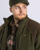 Pinewood Harrie Fleecejacke Green/Suedebrown Detail 1