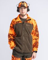 Pinewood Furudal Hunters Camou Fleece Jacke Strata Blaze/H.Green Detail 1