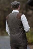 Blaser Vintage Wing Weste Herren Olive M&eacute;lange/Schwarz getragen auf Hemd hinten