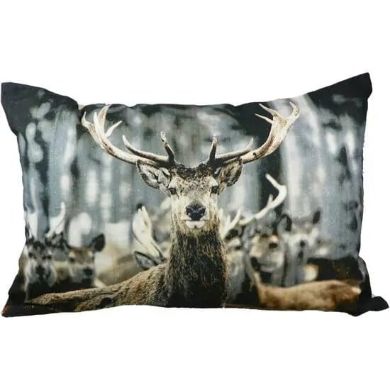 LivingActive Kissen Winter Hirsch