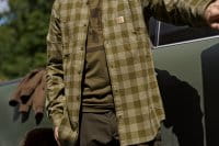 H&auml;rkila Scandinavian Hemd Dark Olive check