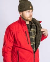 Pinewood Furudal Reversible Fleece Jacke Red Detail 4