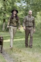 Blaser Harald Stretch Hemd Herren braun Portrai Duo