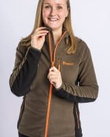 Pinewood Air Vent Fleece Jacke Damen D.Olive Detail 2