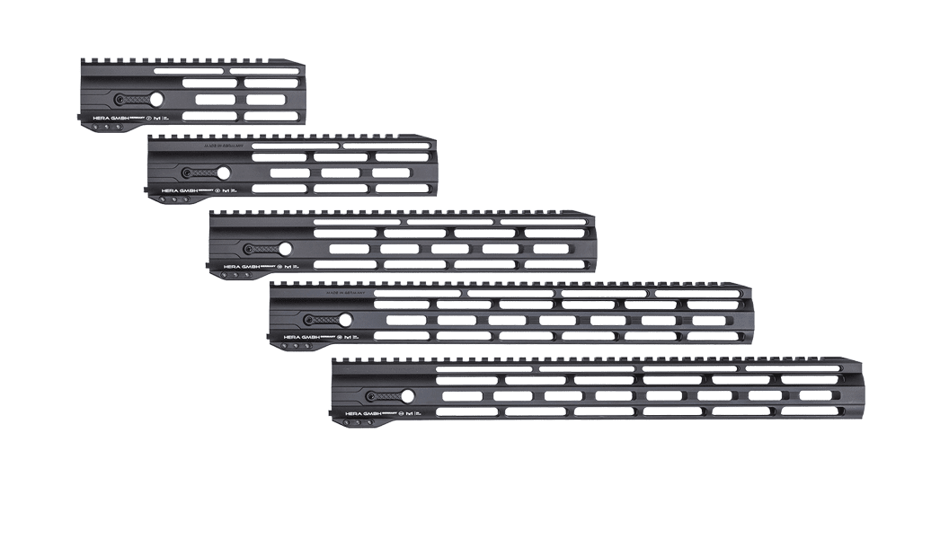 Hera Arms AR15/M4 IRS M-Lock Handschutz schwarz Ansicht der längen 