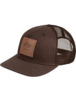 Blaser Leather Badge Kappe Dunkelbraun links