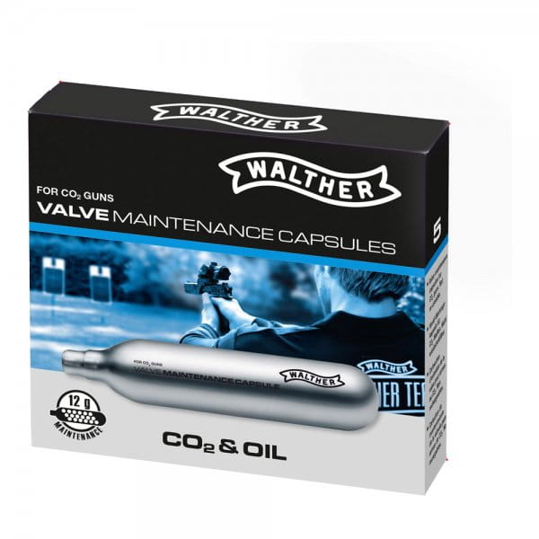 Umarex Walther CO2 Ventil-Wartungskapseln 12 g - 5 Stk. Umarex Walther CO2 Ventil-Wartungskapseln 12 g - 5 Stk.