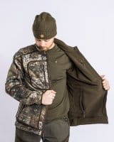 Pinewood Furudal Reversible Camou Fleece Jacke Strata Detail 3