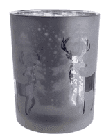 Gilde Glas Windlicht Hirsch Wald Mittel