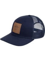 Blaser Leather Badge Kappe Dunkelblau links