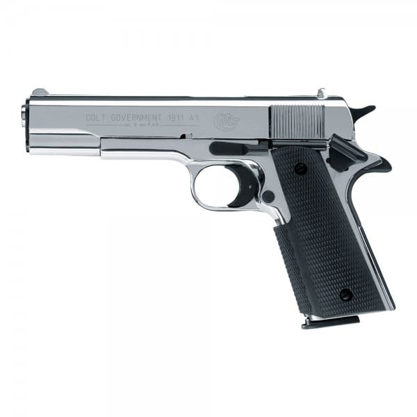 Umarex Colt Government 1911 A1 9 mm P.A.K. chrome Ansicht links