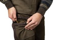 H&auml;rkila Pro Hunter Lederhose Willow green Detail 3