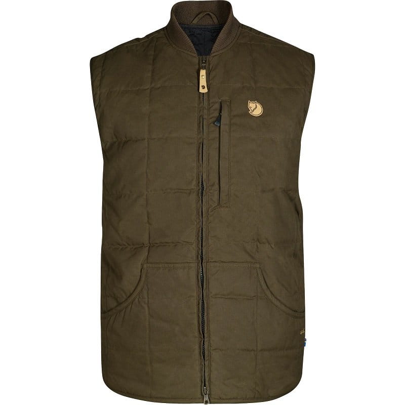 Fjällräven Grimsey Weste Dark Olive Vorderseite 
