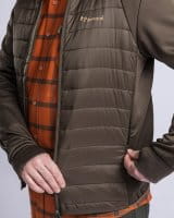 Pinewood Finnveden Hybrid Power Fleece Jacke Dusty Brown Detail 2