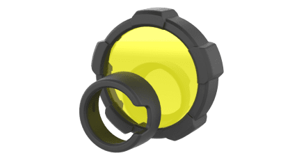 Filtre coloré jaune Ledlenser 85,5mm pour MT18 Filtre coloré jaune Ledlenser 85,5mm pour MT18