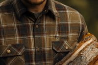 Pinewood Finnveden Karo Flanellhemd gef&uuml;ttert H.Olive/Terracotta Anwendung 3