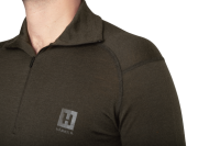 H&auml;rkila  Base All Season Unterhemd Shadow brown Kragen Reisverschluss vorne