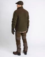 Pinewood Harrie Fleecejacke Green/Suedebrown Detail 4