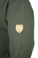 Hubertus Jagd-Strickjacke mit Bes&auml;tzen Oliv