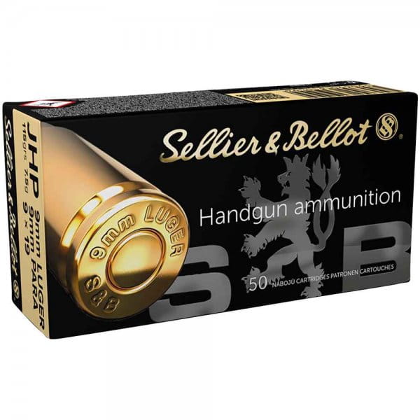 Sellier & Bellot 9mm Luger Hohlspitz JHP 115gr. - 50 St. Sellier & Bellot 9mm Luger Hohlspitz JHP 115gr. - 50 St.