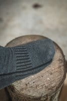 Seeland Field Heavy Merino Socken Grey Melange/Black