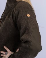 Pinewood Hurricane Full Zip Strickpullover Damen D.Brown Melange Imagebild 5