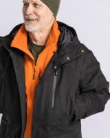 Pinewood Padded Winter Parka Black Detail 4