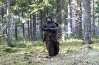 Pinewood Abisko Ansitzsack Jagd Suede Brown Anwendung 3