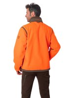 Hubertus Windblocker Warn-Wende-Fleecejacke oliv/orange