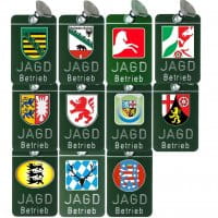 Dr. Gm&uuml;nder Autoschild Jagdbetrieb Bundesland