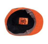 Rascher Kappe Signal-Loden Orange-Melange Schurwolle Details 