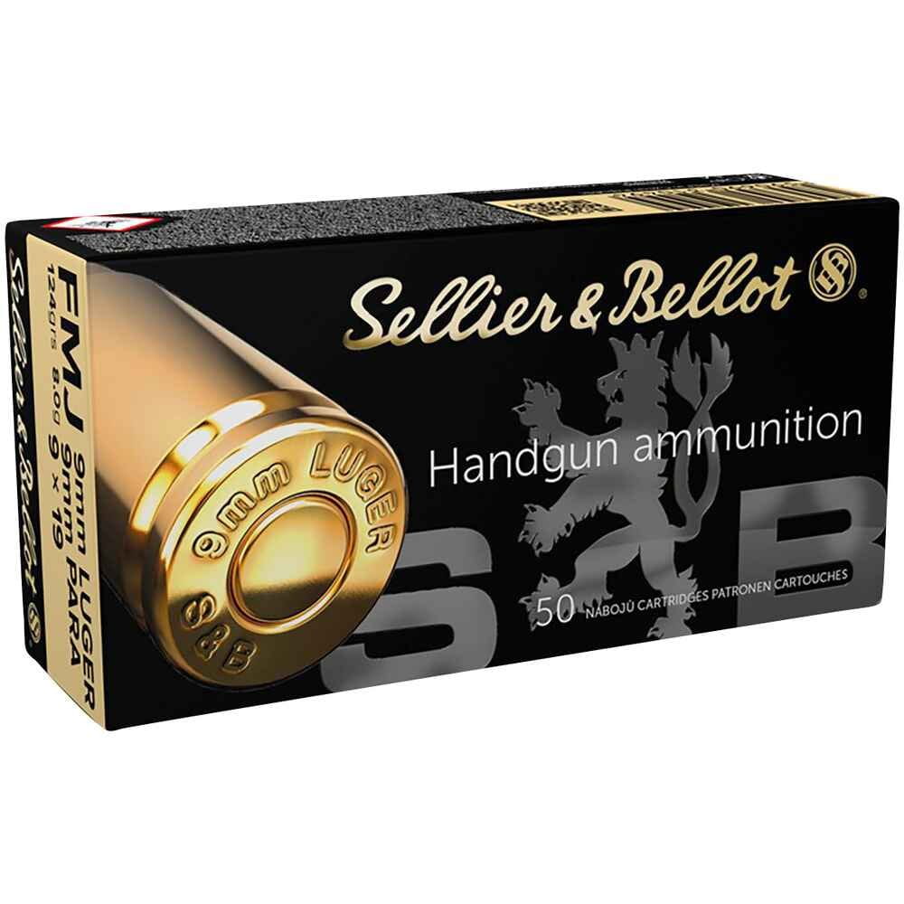 Sellier & Bellot 9mm Luger Vollmantel FMJ 124gr. - 50 St.