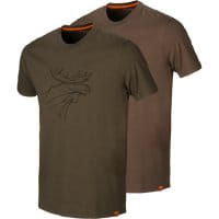 H&auml;rkila Graphic 2er-Pack T-Shirt willow green/slate brown