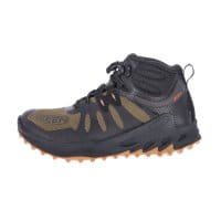 KEEN Zionic Mid Waterproof Wanderstiefel Dark Olive/Scarlet Ibis links