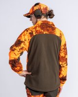Pinewood Furudal Hunters Camou Fleece Jacke Strata Blaze/H.Green Detail 3