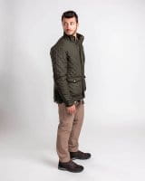 Pinewood Nydala Classic Quilt Steppjacke Moss Green Detail 5