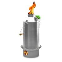 Kelly Kettle Base Camp Wasserkocher mit Feuerbasis Nutzung