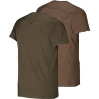 Härkila Graphic T-Shirt 2er Pack Willow green/Slate brown 