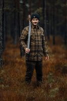 Pinewood Finnveden Karo Flanellhemd gef&uuml;ttert H.Olive/Terracotta Anwendung 1