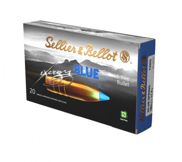 Sellier & Bellot .30-06 Spr. tipped eXergy blue 11,7g/180grs. - 20 Stk. Sellier & Bellot .30-06 Spr. tipped eXergy blue 11,7g/180grs. - 20 Stk.