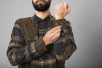 H&auml;rkila Jarne Hemd Dark Olive Detail 3