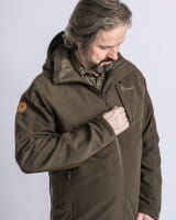 Pinewood Furudal Caribou Hunt Extreme Jacke Suede Brown/D.Olive Detail 2